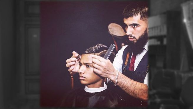 go to Flüchtling startet durch: Hipster-Barbier in Kiew