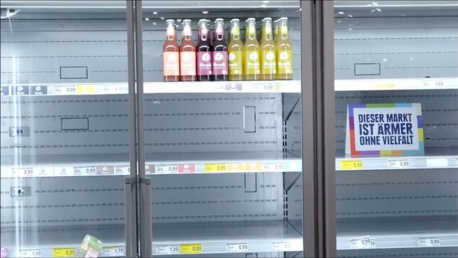 go to Wenn die Vielfalt fehlt: Leere Regale im Supermarkt